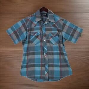 Wrangler Pearl Snap Cowboy Cut Regular Fit Western Shirt X-Long Tails 17 Size XL